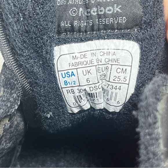 Reebok Classic Black Low Top Sneaker Shoe Womens Size 8.5 - Picture 8 of 11